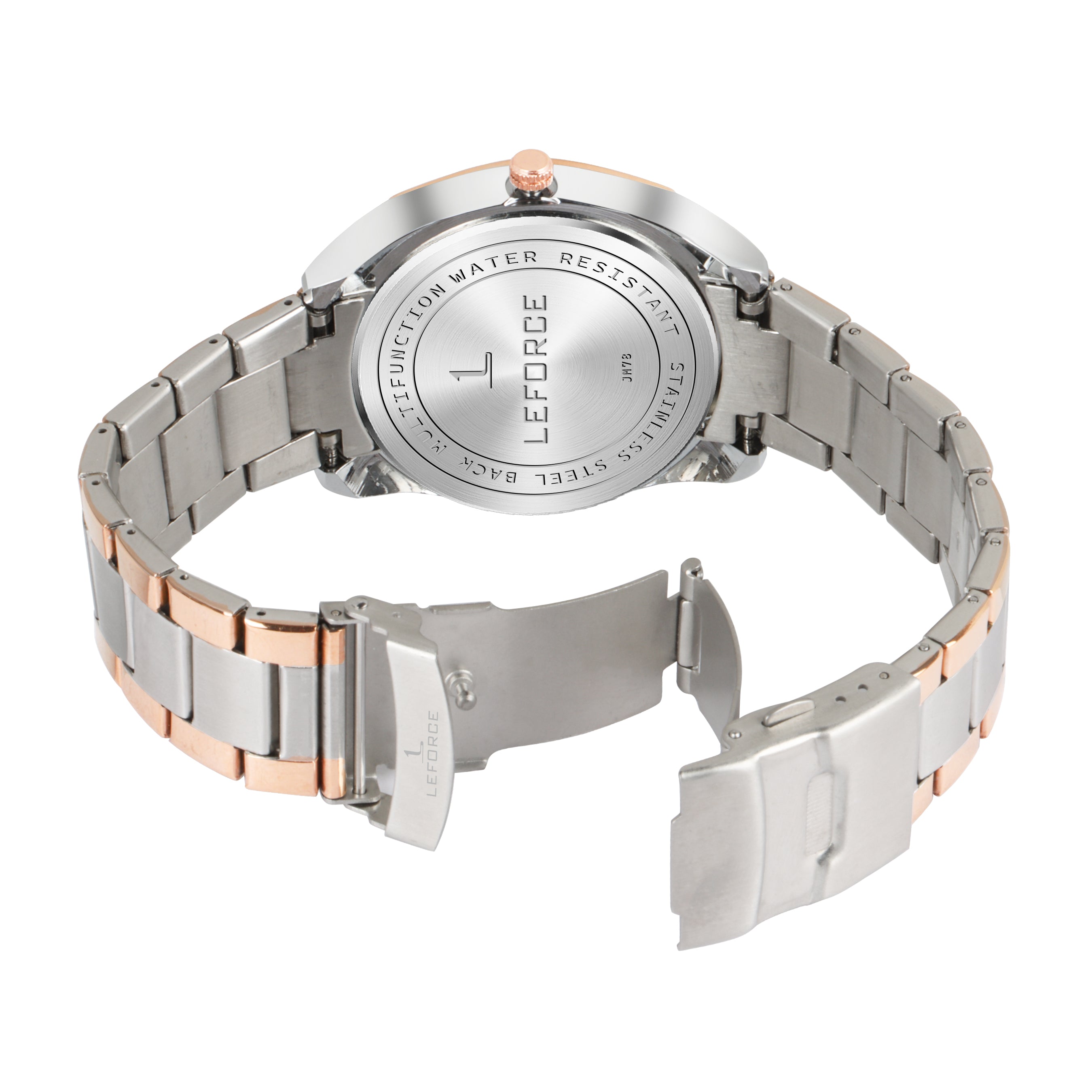 LEFORCE JM78KBM Men's Rose Gold Skeleton Watch