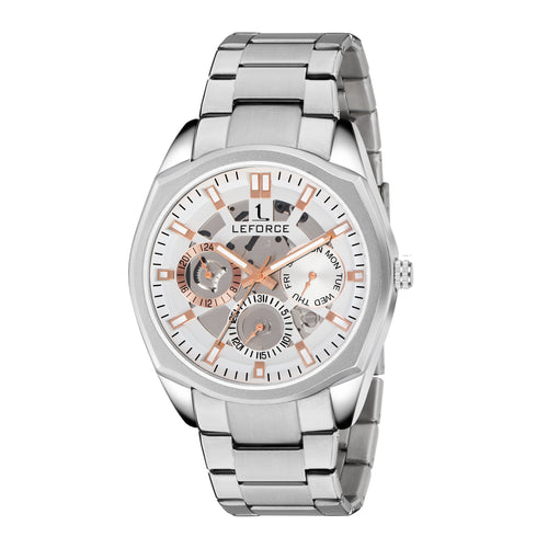 LEFORCE Men's Rose Gold Two-Tone Skeleton Watch – JM78SM