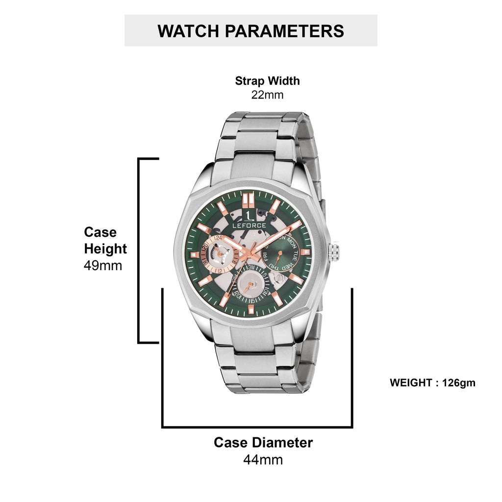 LEFORCE Men's Rose Gold Two-Tone Skeleton Watch – JM78SM