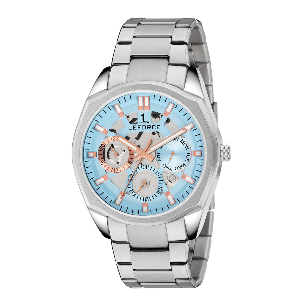 LEFORCE Men's Rose Gold Two-Tone Skeleton Watch – JM78SM