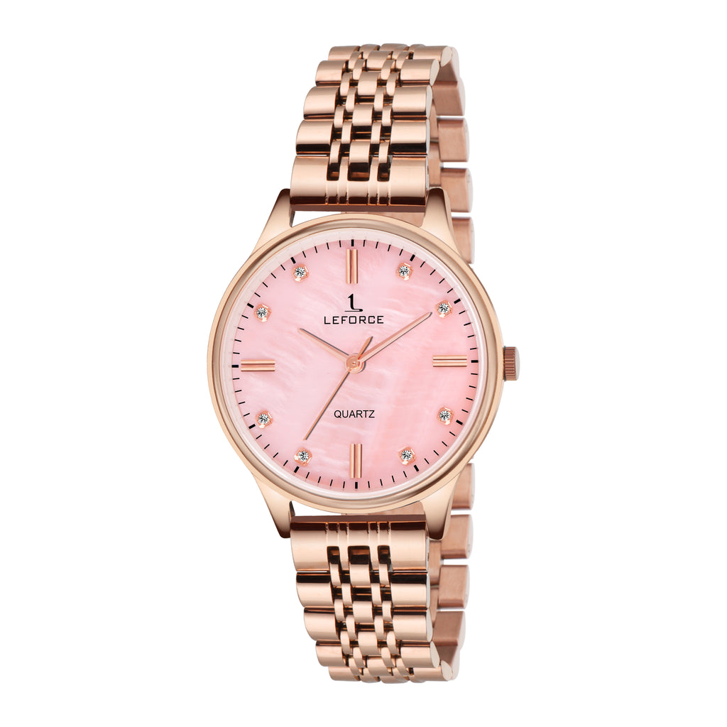 LEFORCE Women's Rose Gold Stainless Steel Watch – C2221