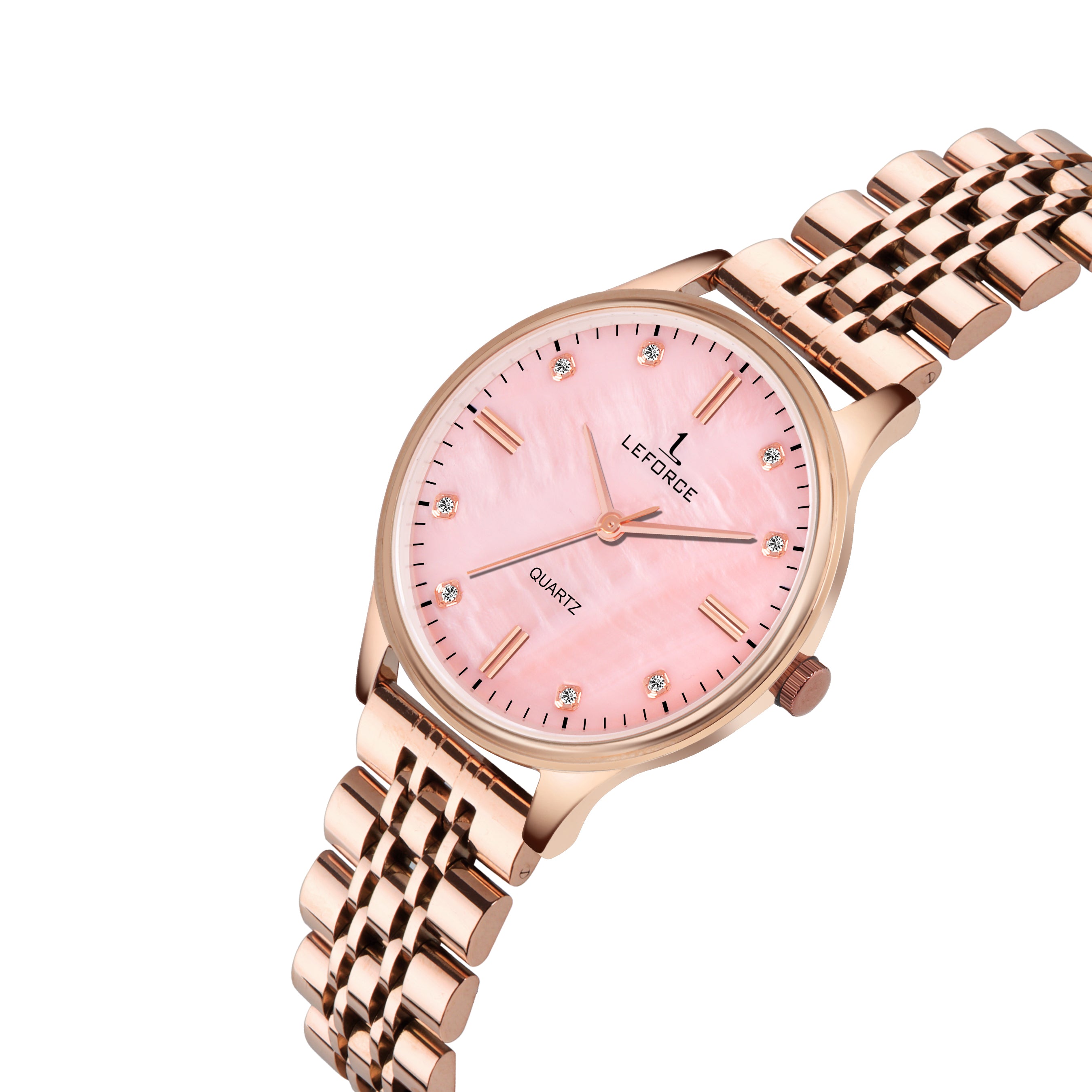 LEFORCE Women's Rose Gold Stainless Steel Watch – C2221