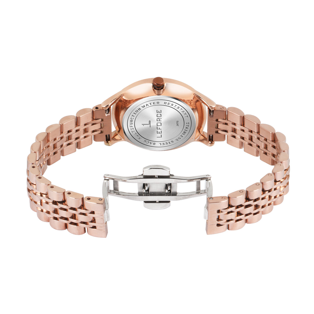 LEFORCE Women's Rose Gold Stainless Steel Watch – C2221
