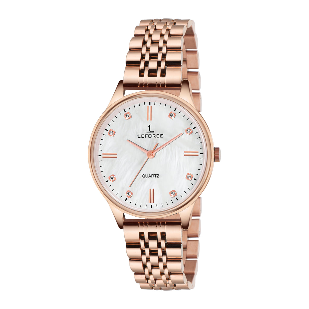 LEFORCE Women's Rose Gold Stainless Steel Watch – C2221