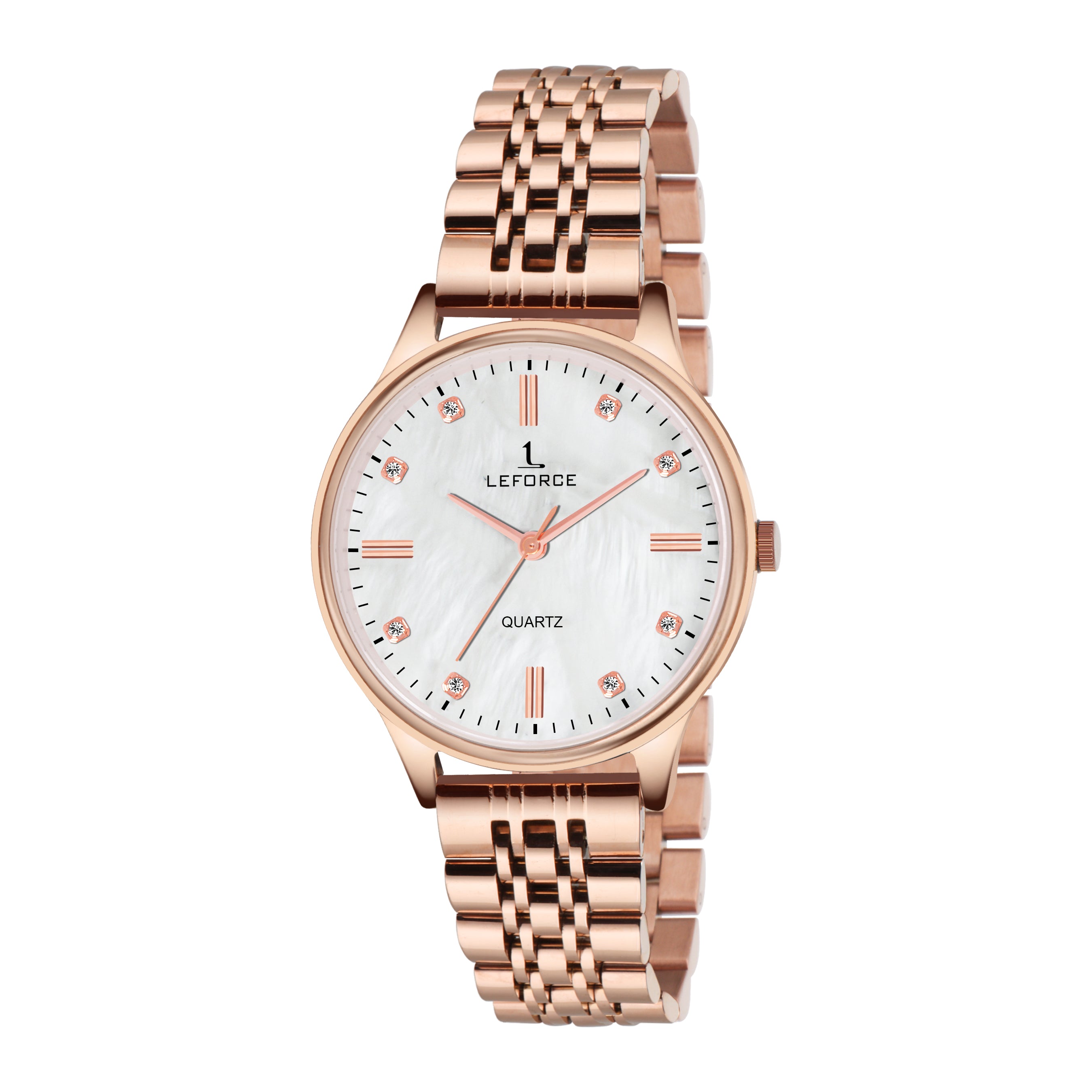 LEFORCE Women's Rose Gold Stainless Steel Watch – C2221