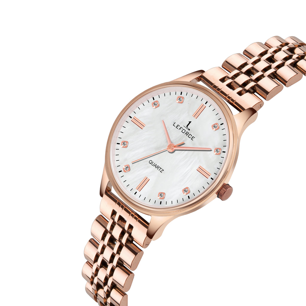 LEFORCE Women's Rose Gold Stainless Steel Watch – C2221
