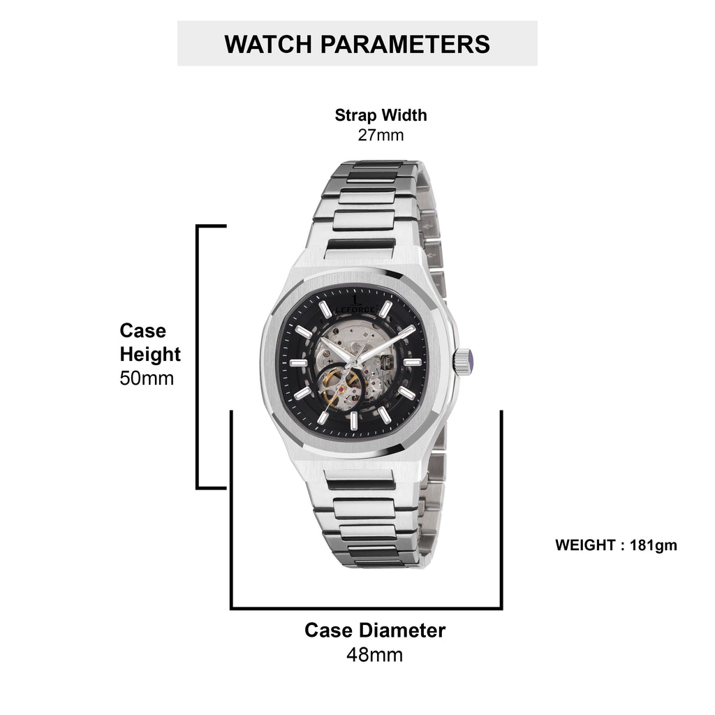 LEFORCE Men's Automatic Open Heart Watch – EP247SM