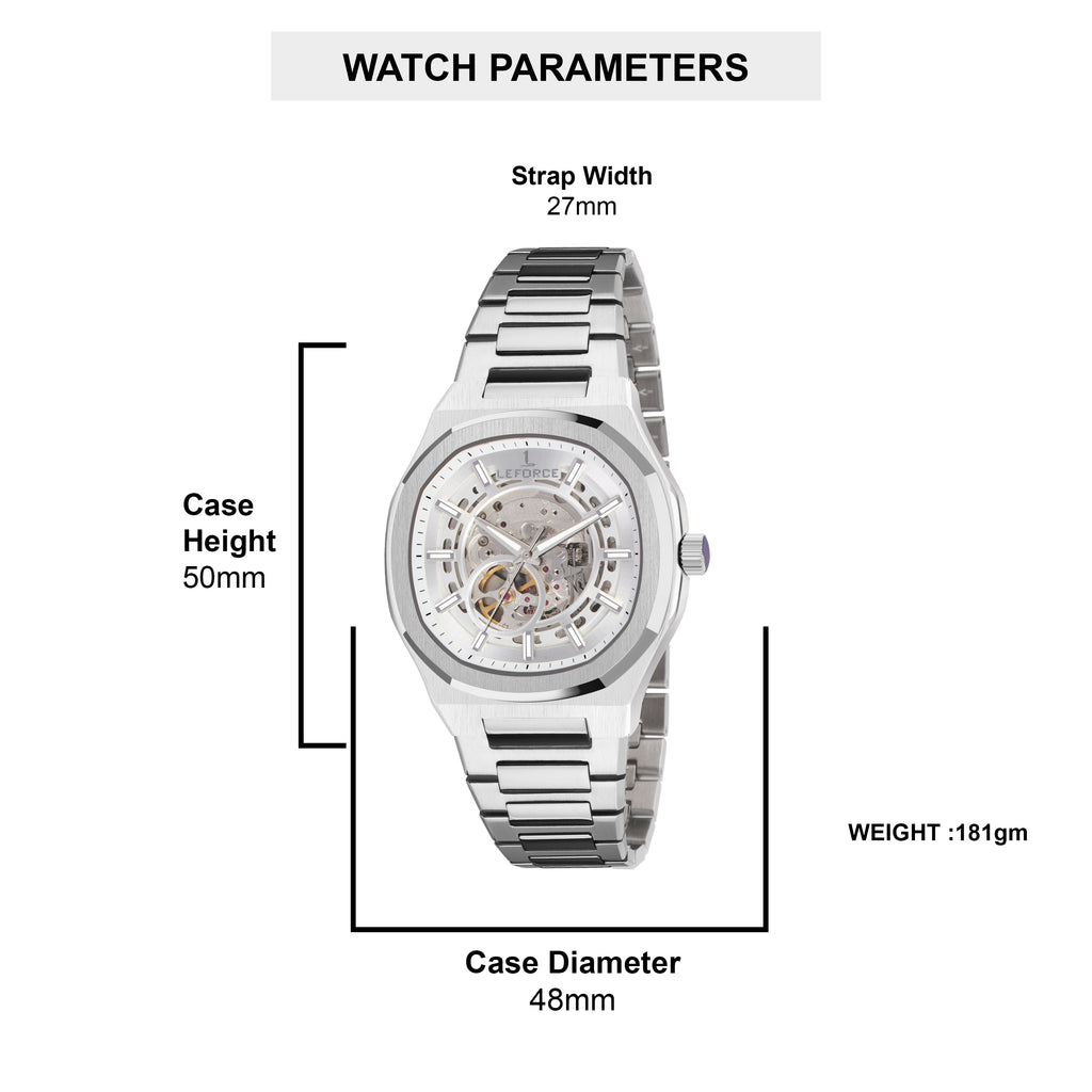 LEFORCE Men's Automatic Open Heart Watch – EP247SM