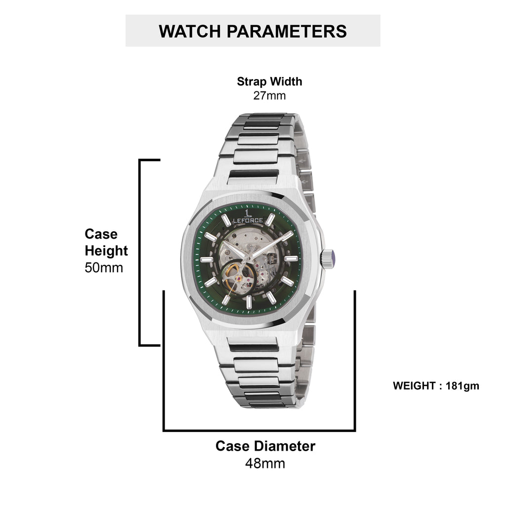 LEFORCE Men's Automatic Open Heart Watch – EP247SM