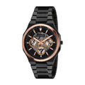LEFORCE Men's Rose Gold Two-Tone Skeleton Watch – JRS07KNM