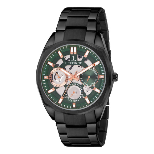 LEFORCE Men's Rose Gold Two-Tone Skeleton Watch – JM78NM - Alternate view