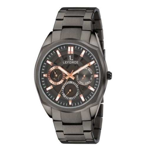 LEFORCE Men's Rose Gold Two-Tone Skeleton Watch – JM78GM